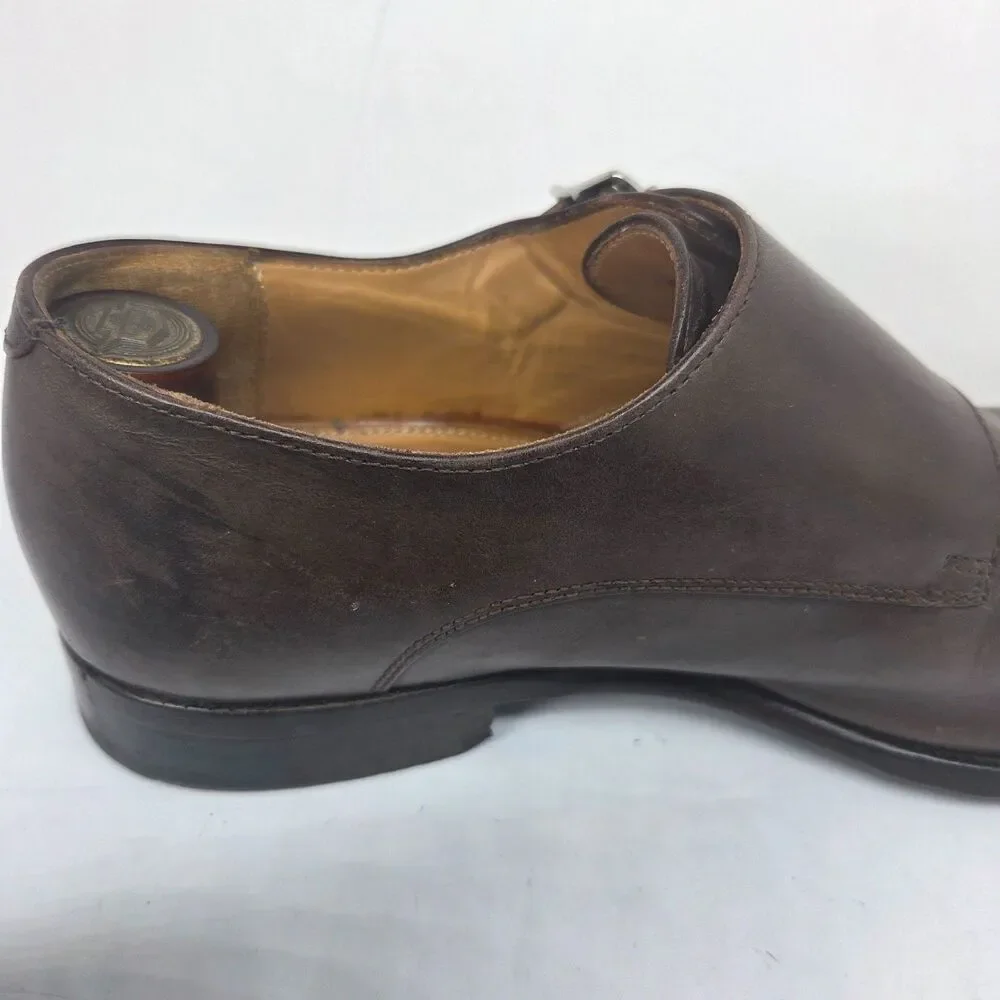 Suit Supply Mens Brown Leather Double Monk Strap Shoes Size US 9.5 M EUR 42.5